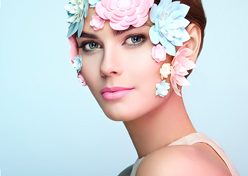 Chrome and marble nail art